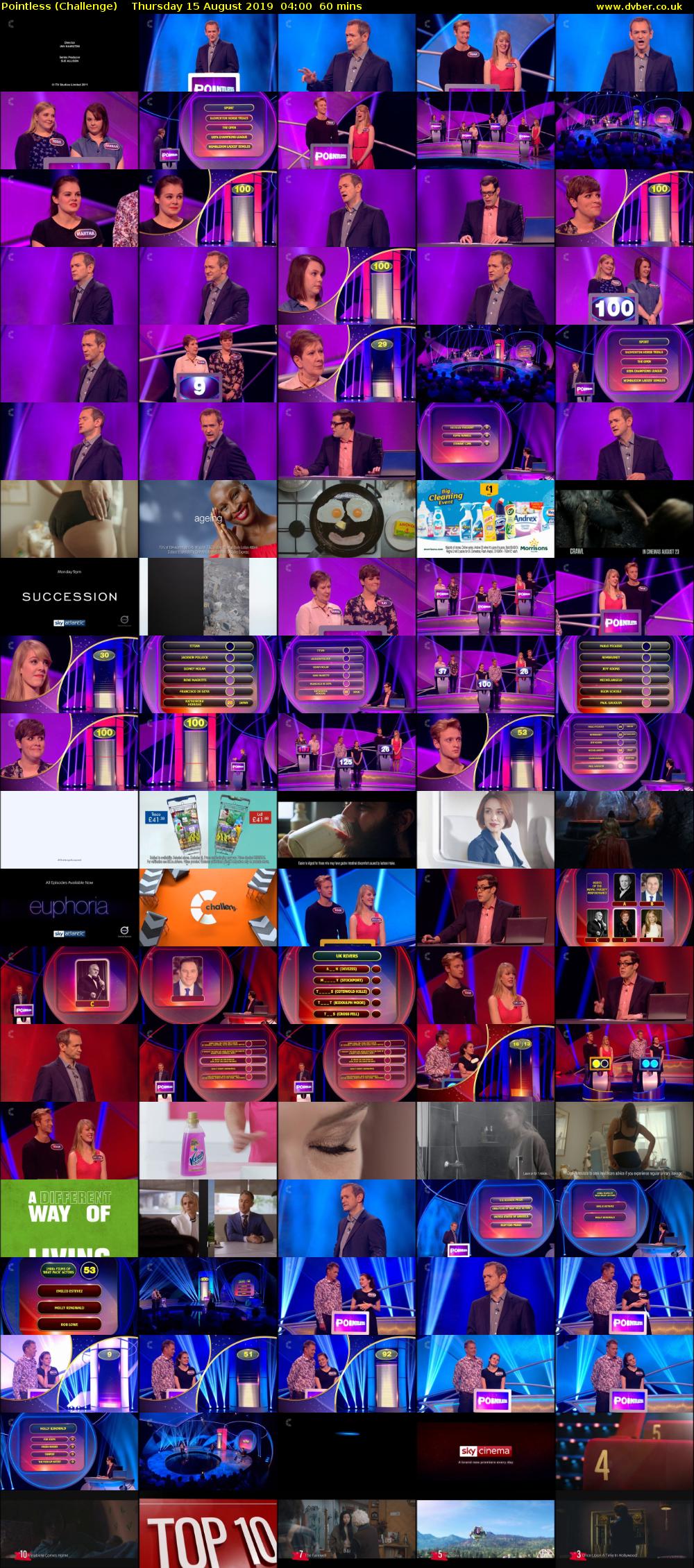 Pointless (Challenge) Thursday 15 August 2019 04:00 - 05:00