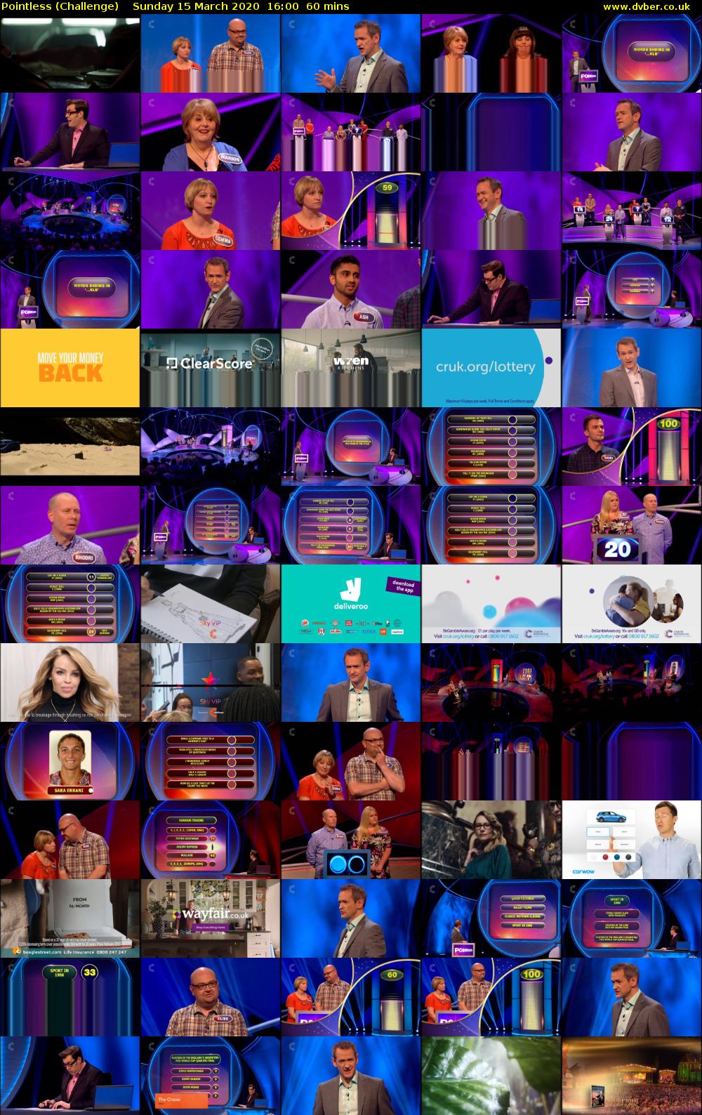 Pointless (Challenge) Sunday 15 March 2020 16:00 - 17:00