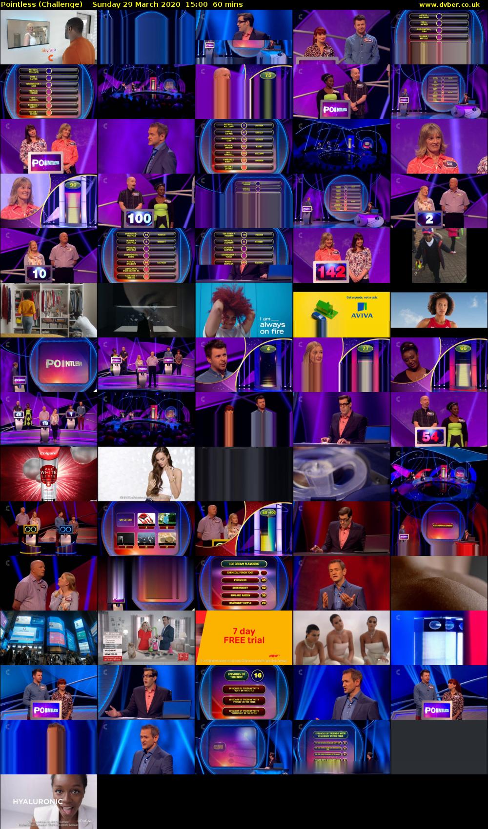 Pointless (Challenge) Sunday 29 March 2020 15:00 - 16:00