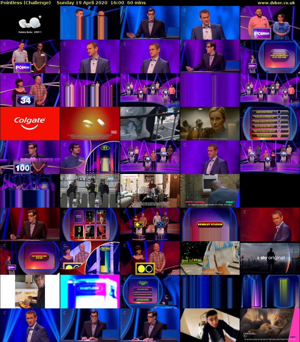 Pointless (Challenge) Sunday 19 April 2020 16:00 - 17:00