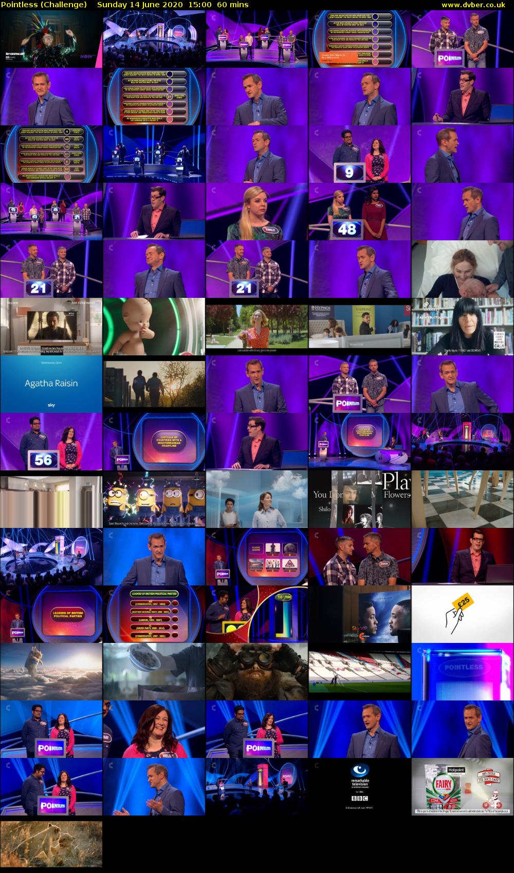 Pointless (Challenge) Sunday 14 June 2020 15:00 - 16:00
