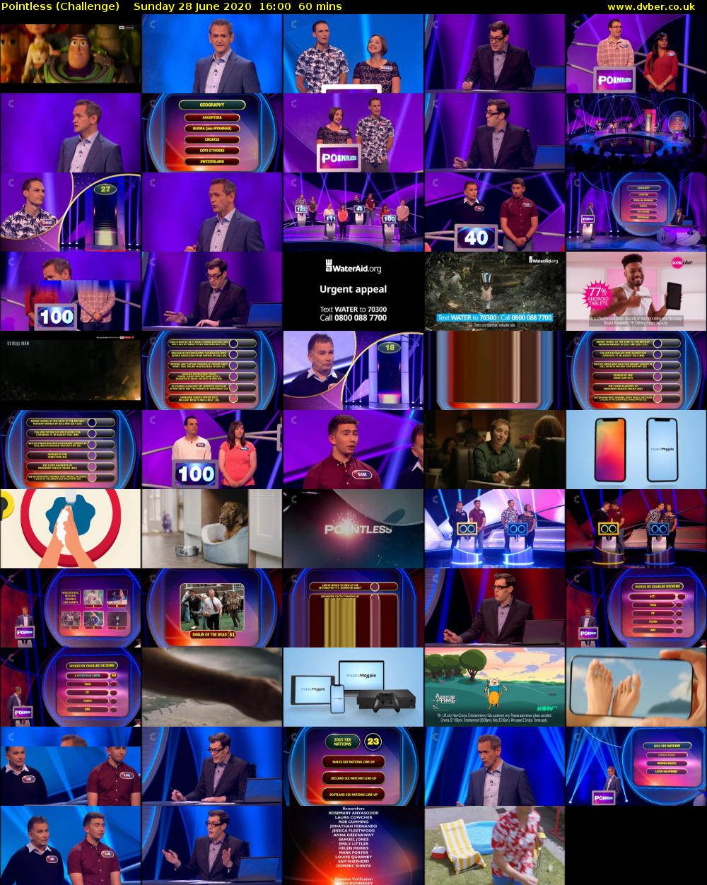Pointless (Challenge) Sunday 28 June 2020 16:00 - 17:00
