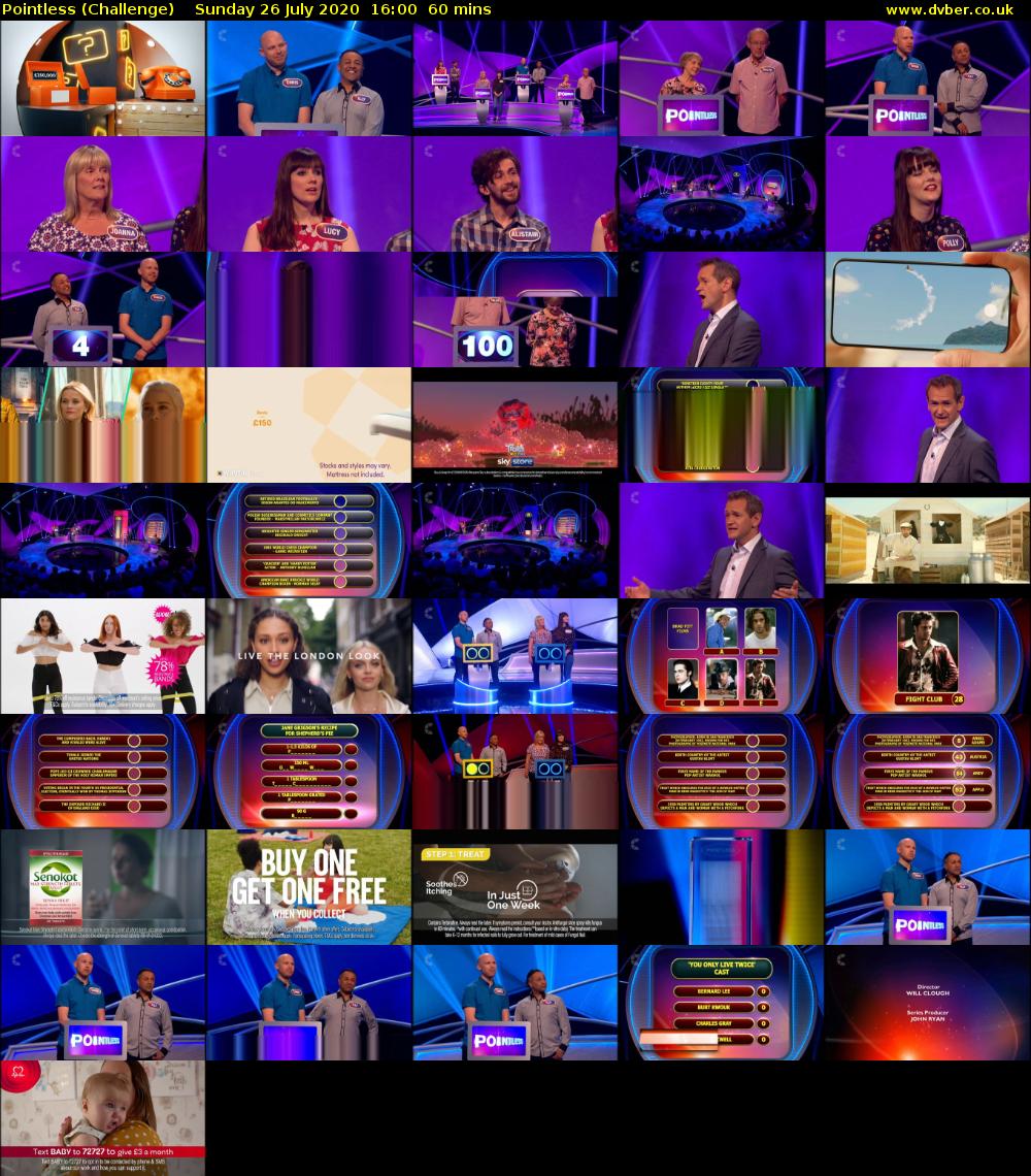 Pointless (Challenge) Sunday 26 July 2020 16:00 - 17:00