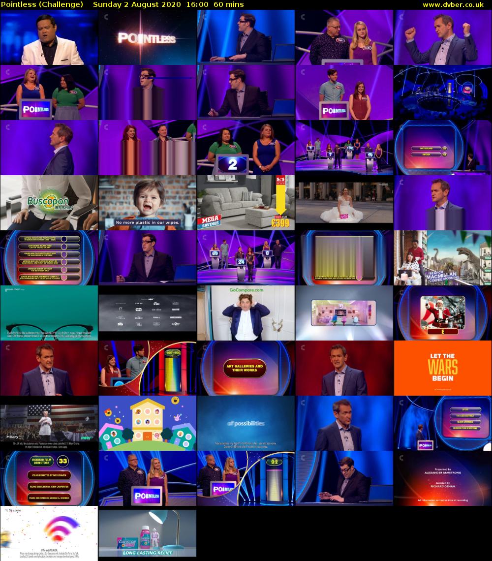 Pointless (Challenge) Sunday 2 August 2020 16:00 - 17:00