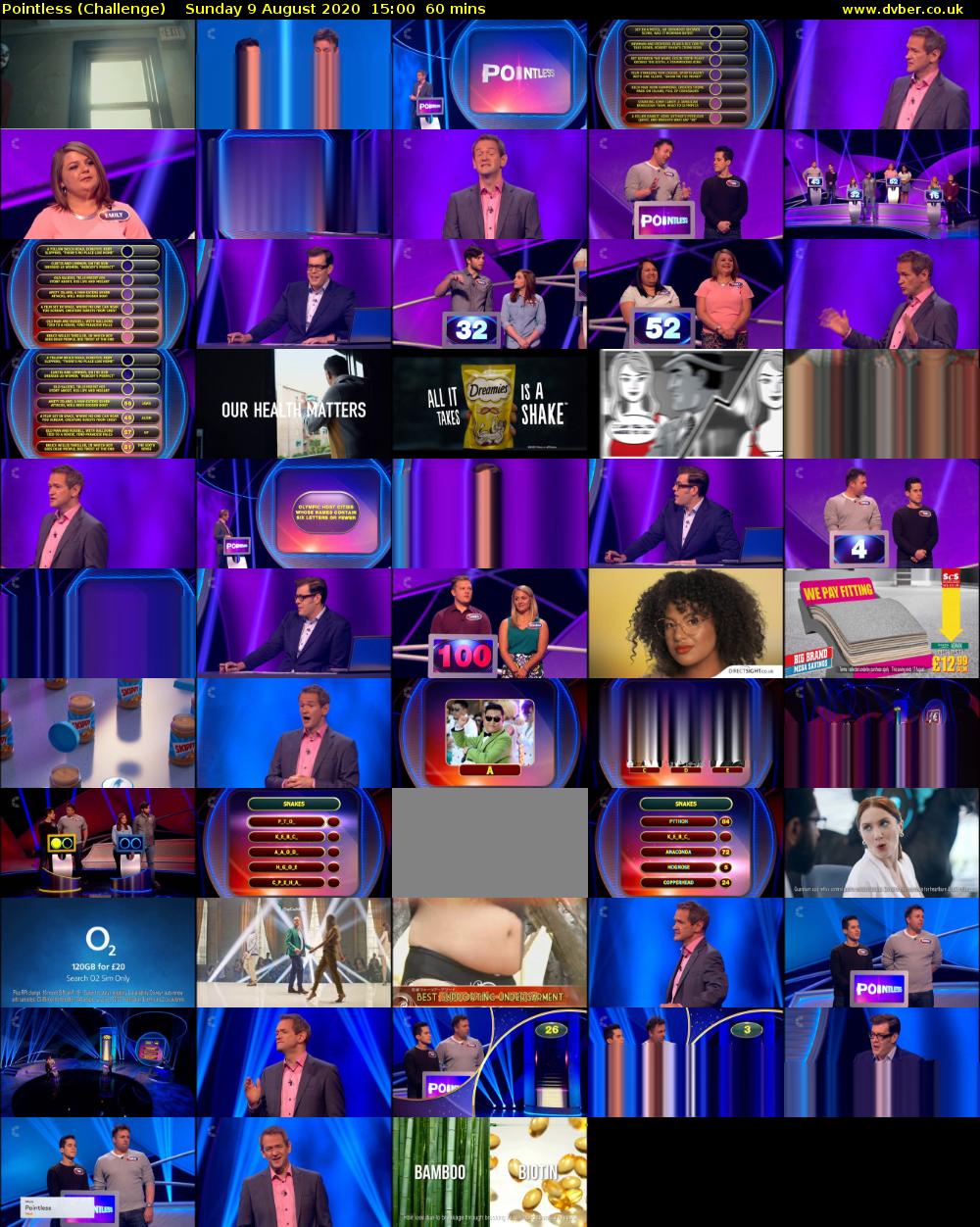Pointless (Challenge) Sunday 9 August 2020 15:00 - 16:00