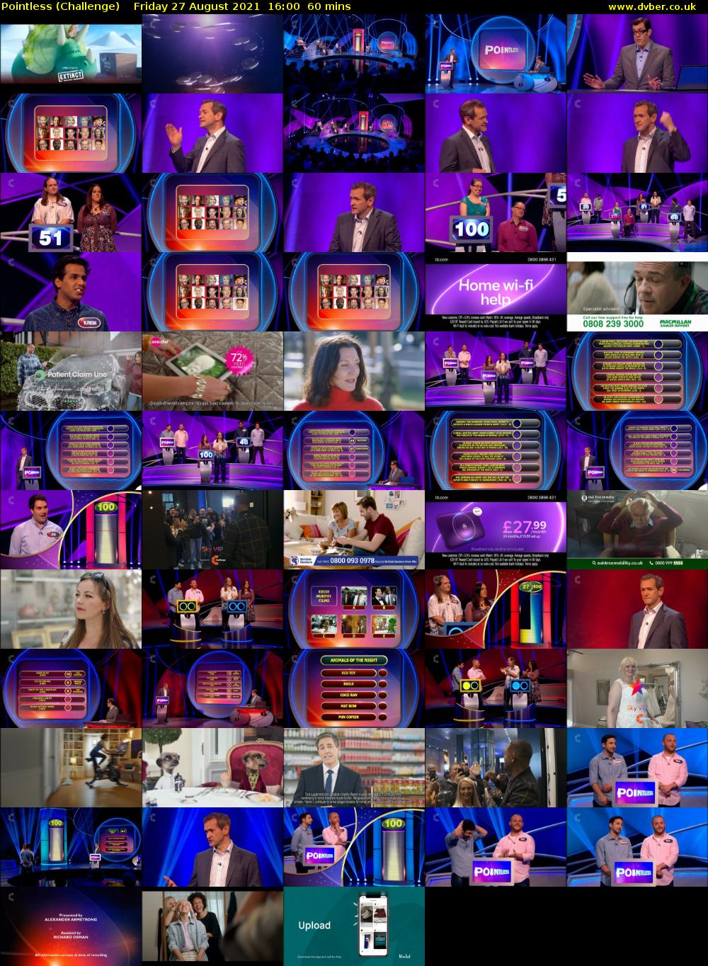 Pointless (Challenge) Friday 27 August 2021 17:00 - 18:00