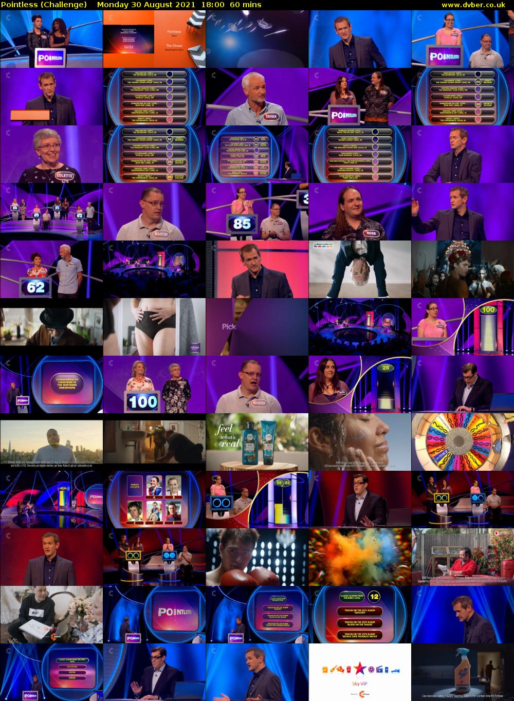 Pointless (Challenge) Monday 30 August 2021 19:00 - 20:00