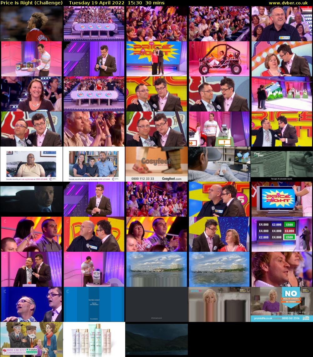 Price Is Right (Challenge) Tuesday 19 April 2022 15:30 - 16:00