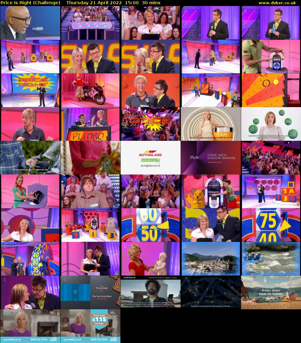 Price Is Right (Challenge) Thursday 21 April 2022 15:00 - 15:30