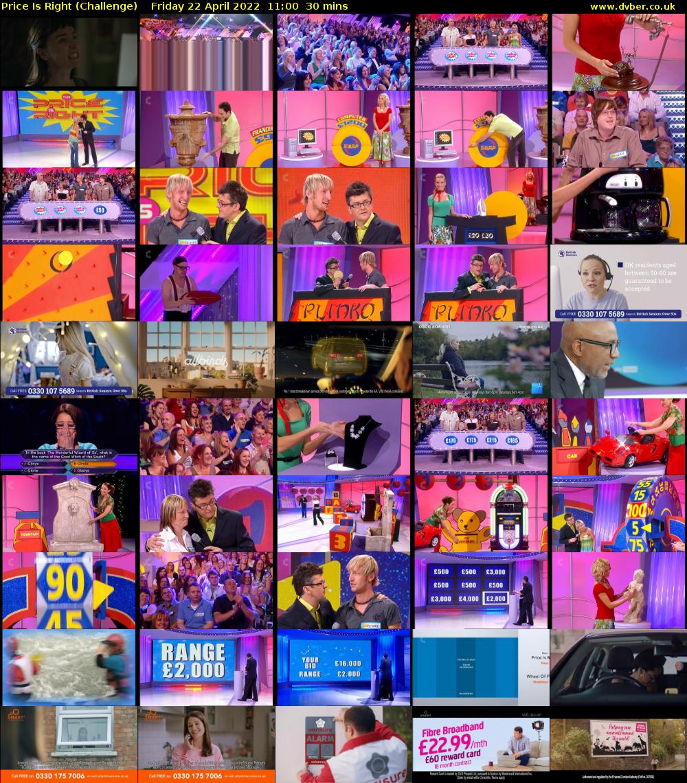 Price Is Right (Challenge) Friday 22 April 2022 11:00 - 11:30