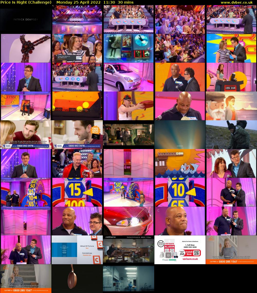 Price Is Right (Challenge) Monday 25 April 2022 11:30 - 12:00