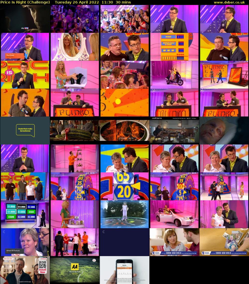 Price Is Right (Challenge) Tuesday 26 April 2022 11:30 - 12:00
