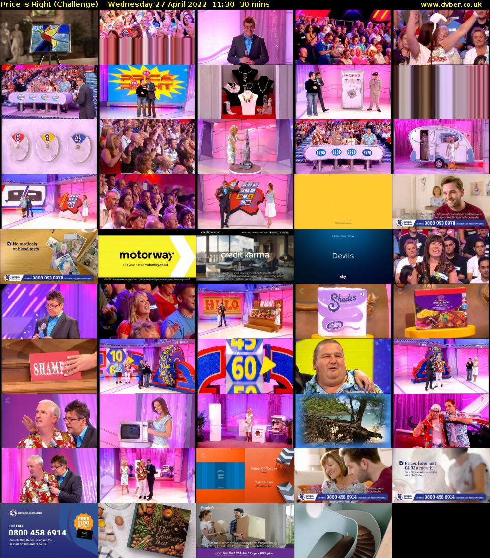 Price Is Right (Challenge) Wednesday 27 April 2022 11:30 - 12:00
