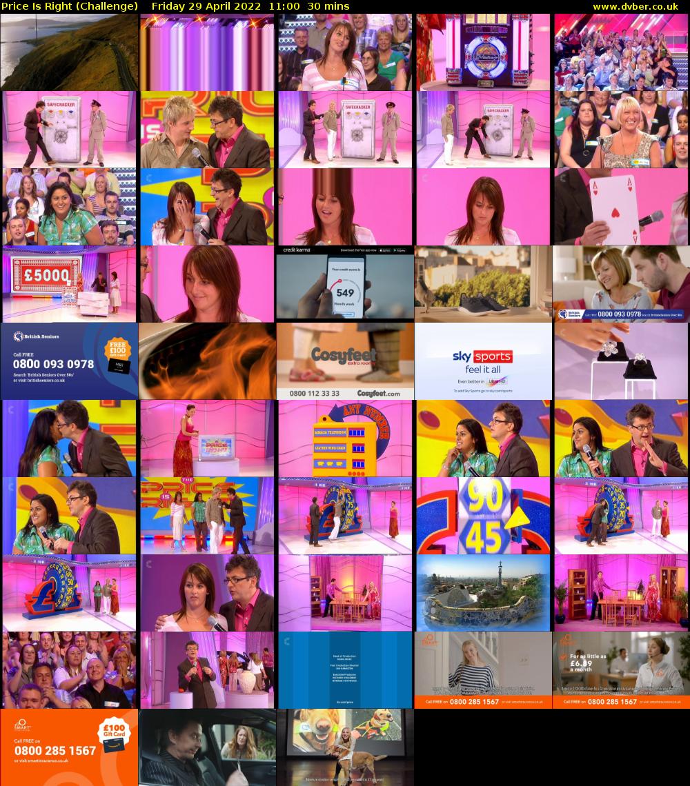 Price Is Right (Challenge) Friday 29 April 2022 11:00 - 11:30