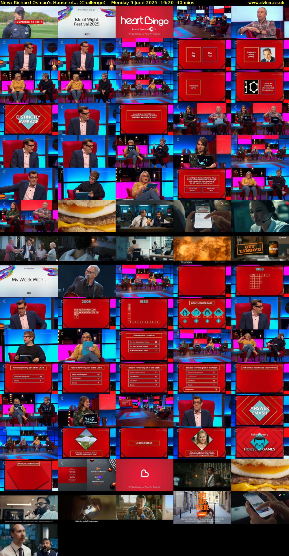Richard Osman's House of... (Challenge) Monday 9 June 2025 19:20 - 20:00
