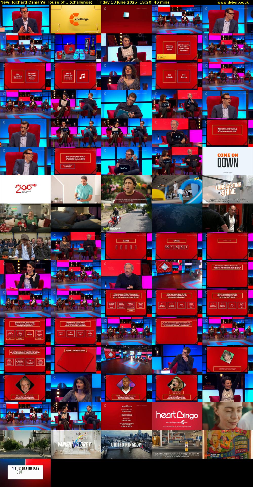 Richard Osman's House of... (Challenge) Friday 13 June 2025 19:20 - 20:00