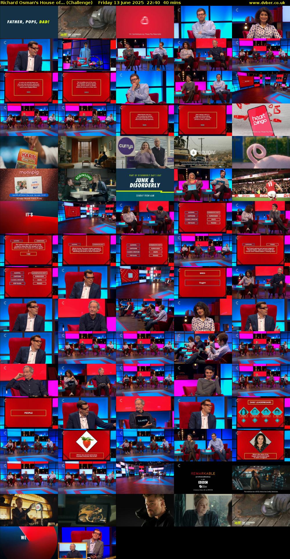 Richard Osman's House of... (Challenge) Friday 13 June 2025 22:40 - 23:20