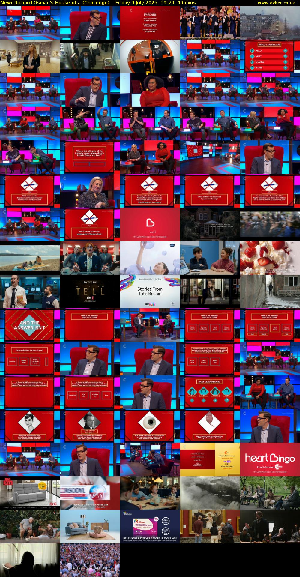 Richard Osman's House of... (Challenge) Friday 4 July 2025 19:20 - 20:00