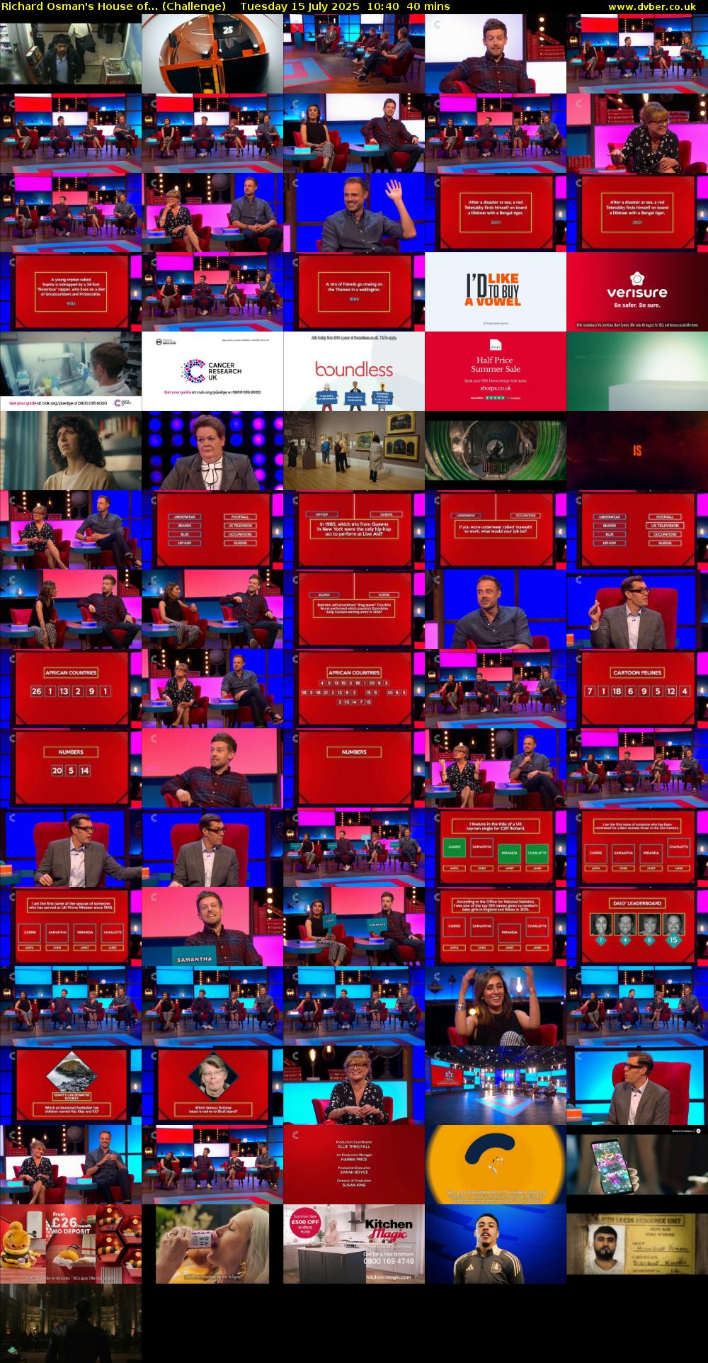 Richard Osman's House of... (Challenge) Tuesday 15 July 2025 10:40 - 11:20