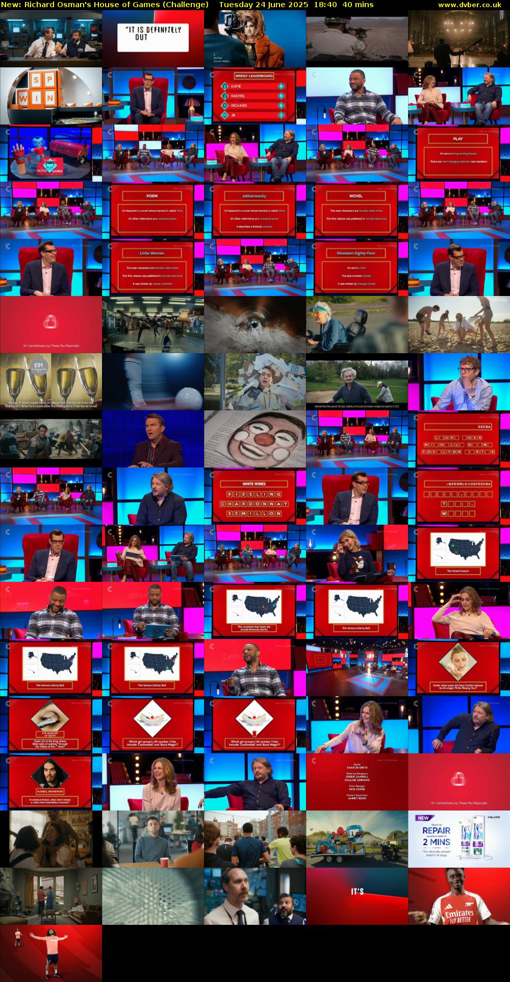Richard Osman's House of Games (Challenge) Tuesday 24 June 2025 18:40 - 19:20