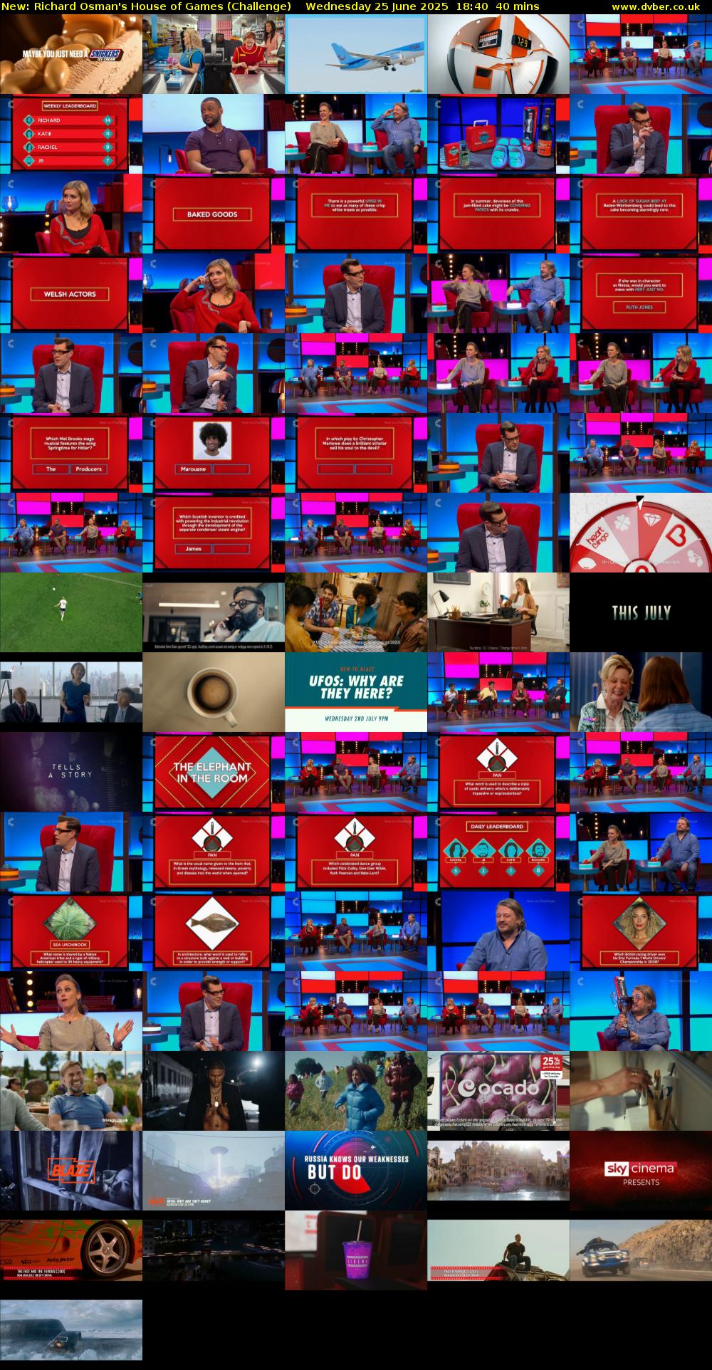 Richard Osman's House of Games (Challenge) Wednesday 25 June 2025 18:40 - 19:20