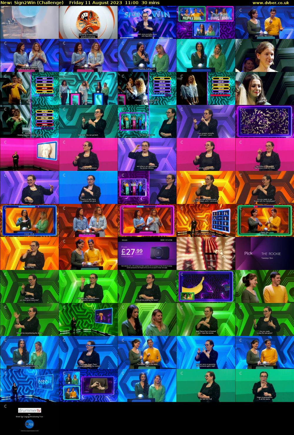 Sign2Win (Challenge) Friday 11 August 2023 11:00 - 11:30