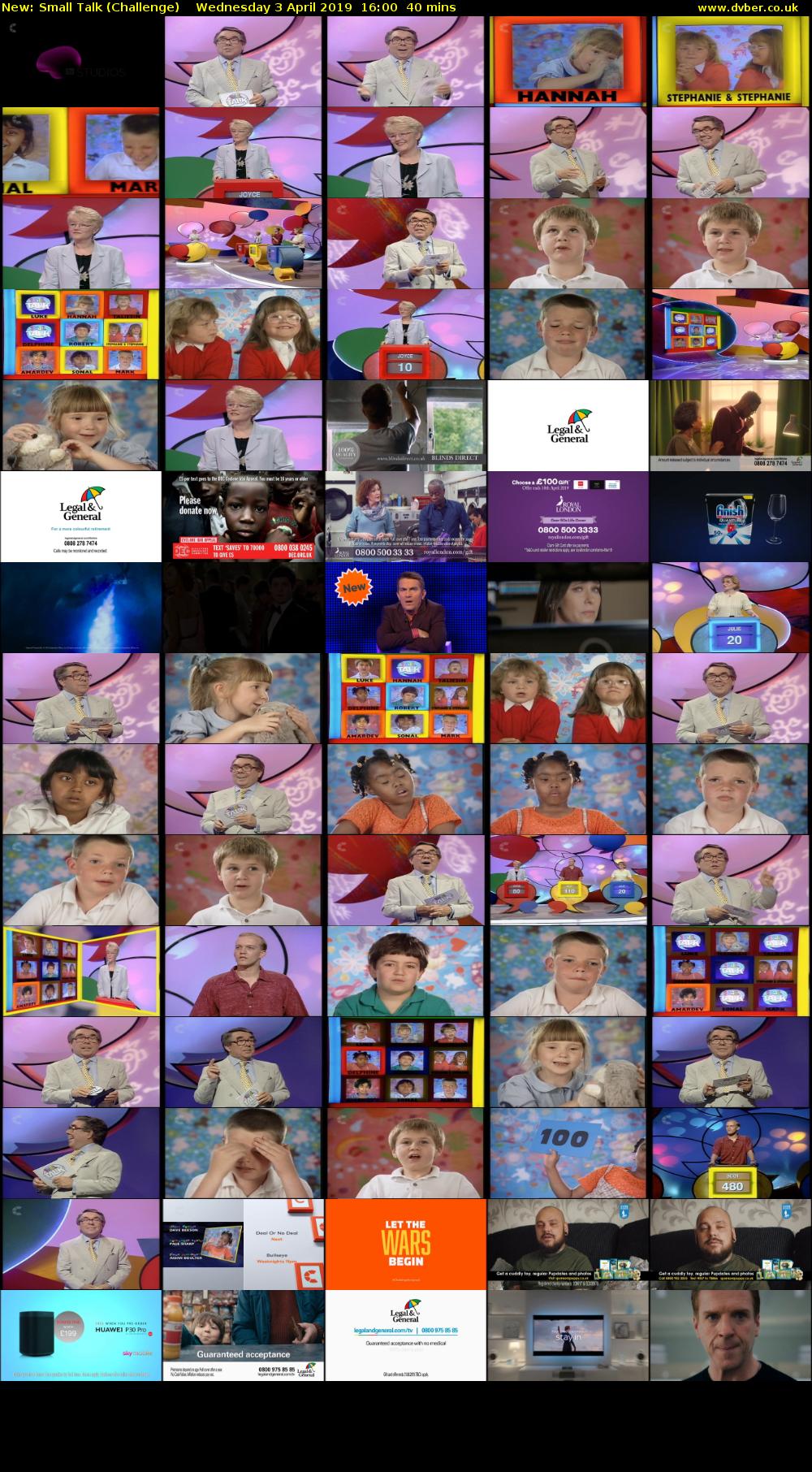 Small Talk (Challenge) Wednesday 3 April 2019 16:00 - 16:40