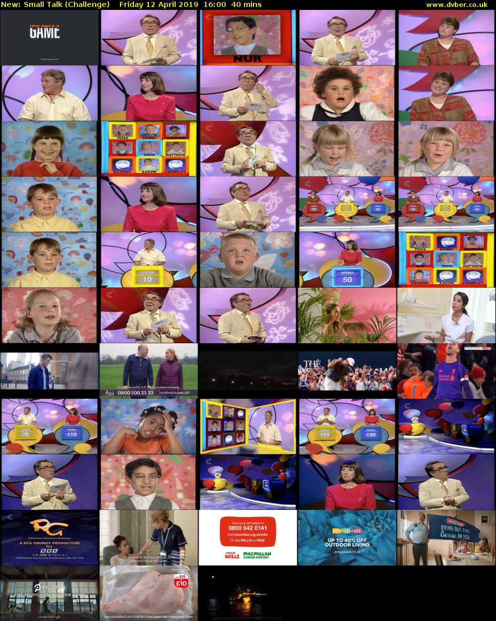Small Talk (Challenge) Friday 12 April 2019 16:00 - 16:40
