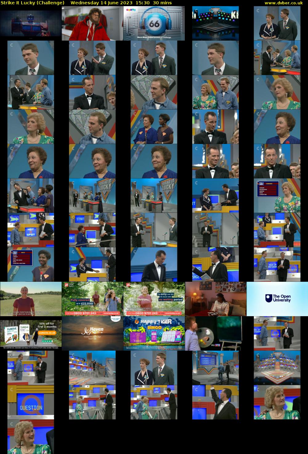 Strike It Lucky (Challenge) Wednesday 14 June 2023 15:30 - 16:00