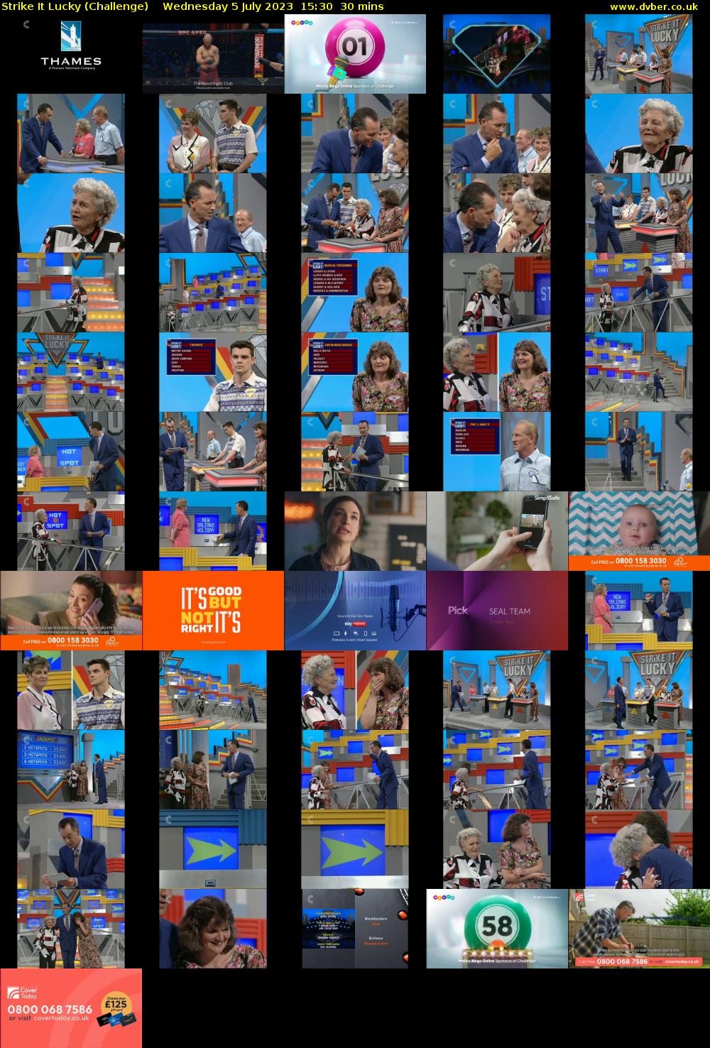 Strike It Lucky (Challenge) Wednesday 5 July 2023 15:30 - 16:00