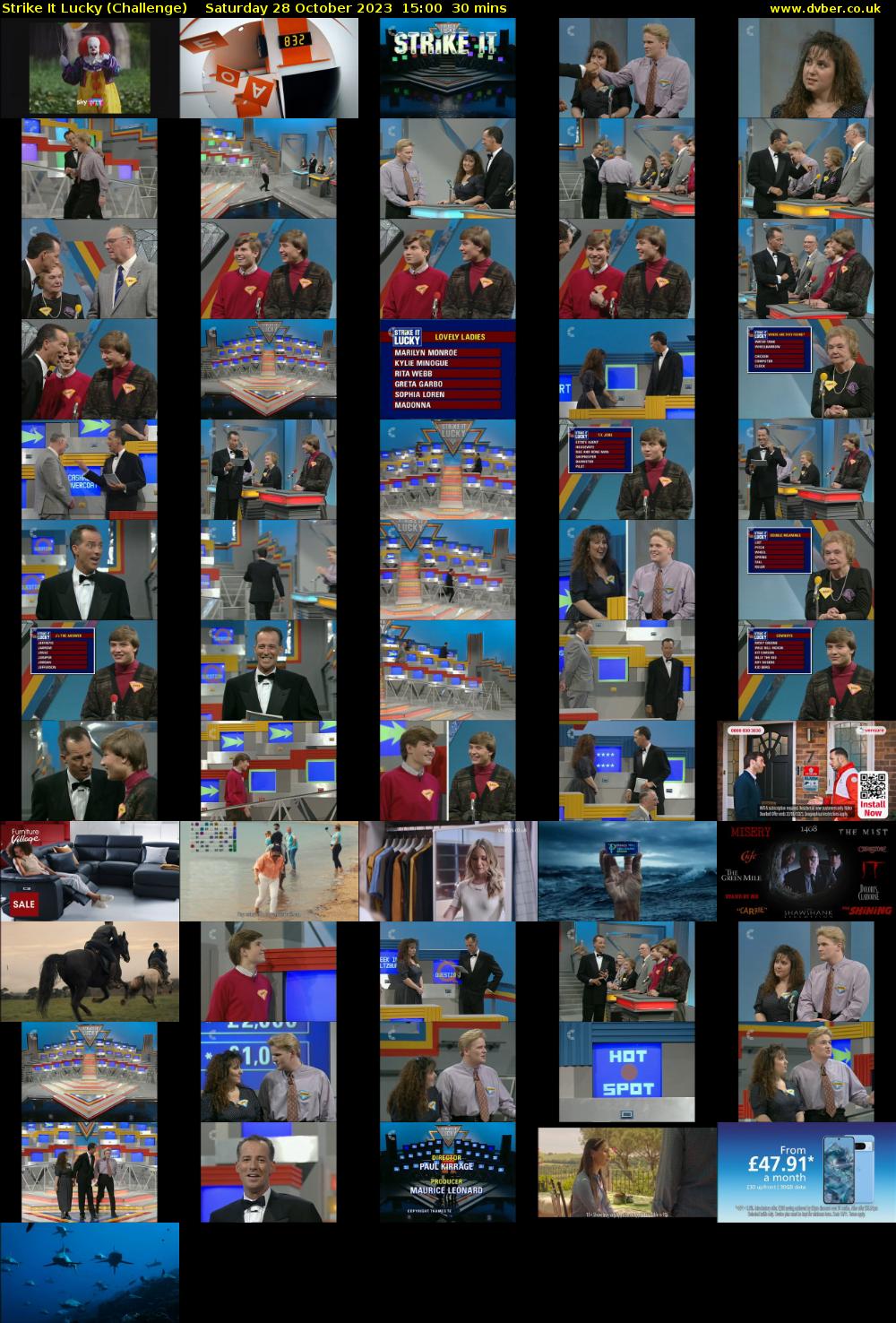 Strike It Lucky (Challenge) Saturday 28 October 2023 15:00 - 15:30