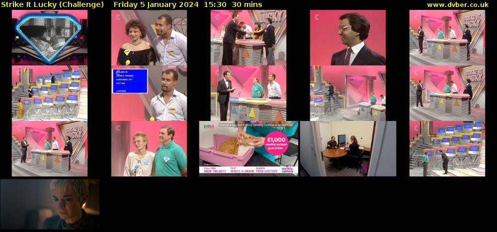 Strike It Lucky (Challenge) Friday 5 January 2024 15:30 - 16:00