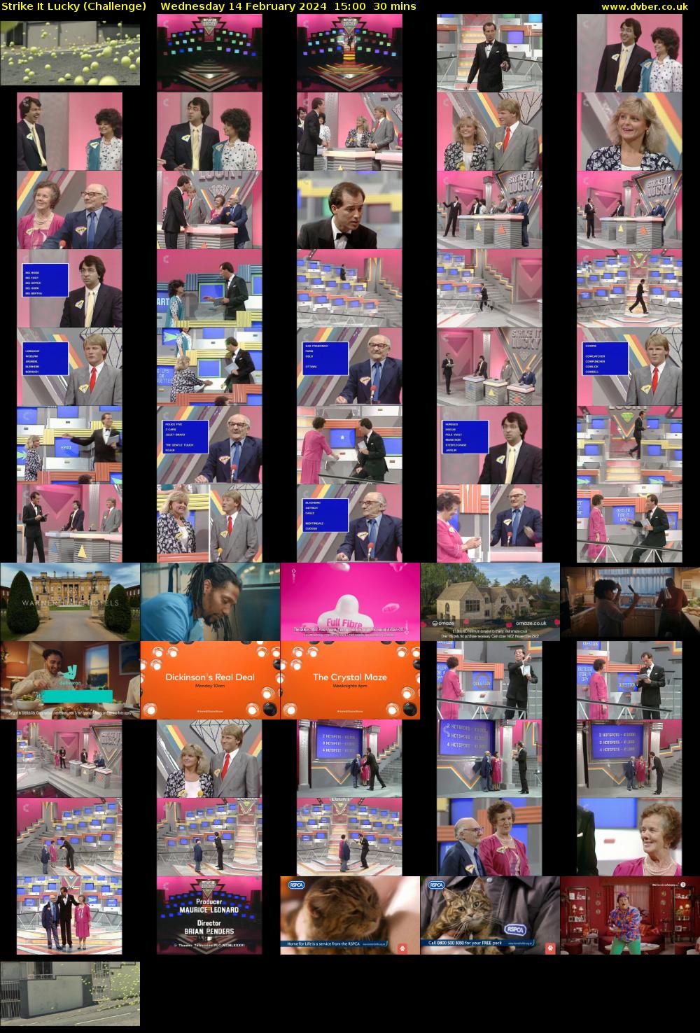 Strike It Lucky (Challenge) Wednesday 14 February 2024 15:00 - 15:30