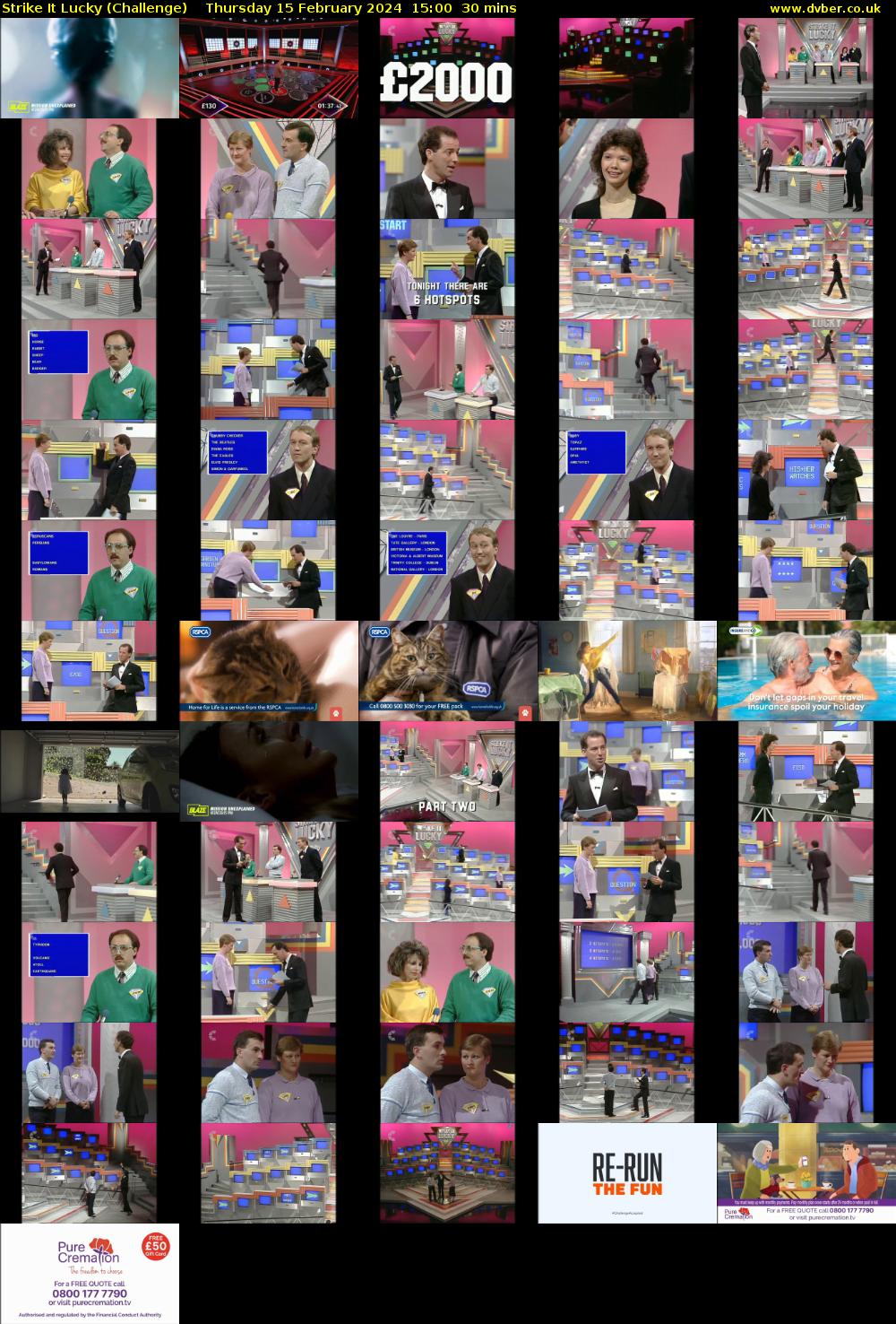 Strike It Lucky (Challenge) Thursday 15 February 2024 15:00 - 15:30