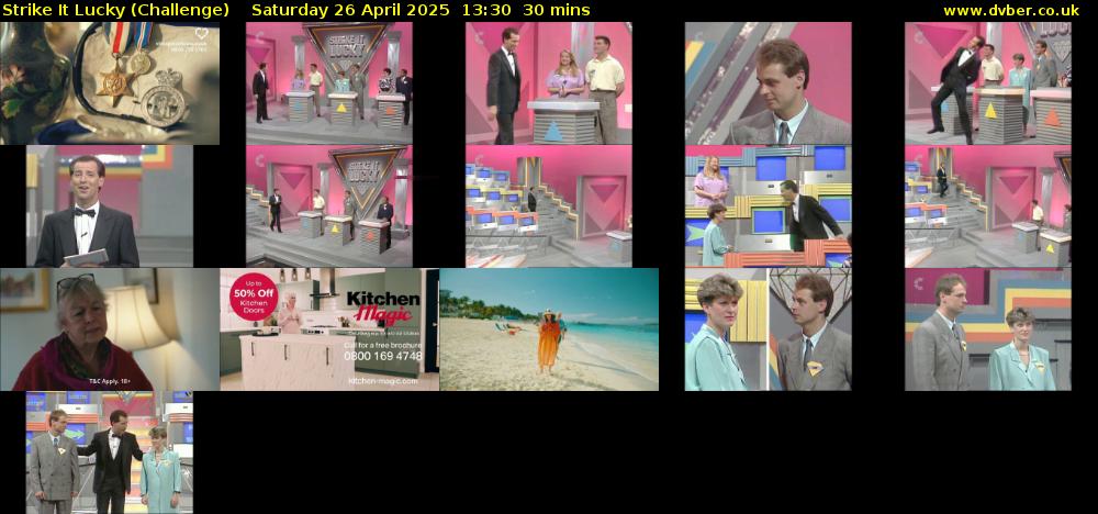 Strike It Lucky (Challenge) Saturday 26 April 2025 13:30 - 14:00