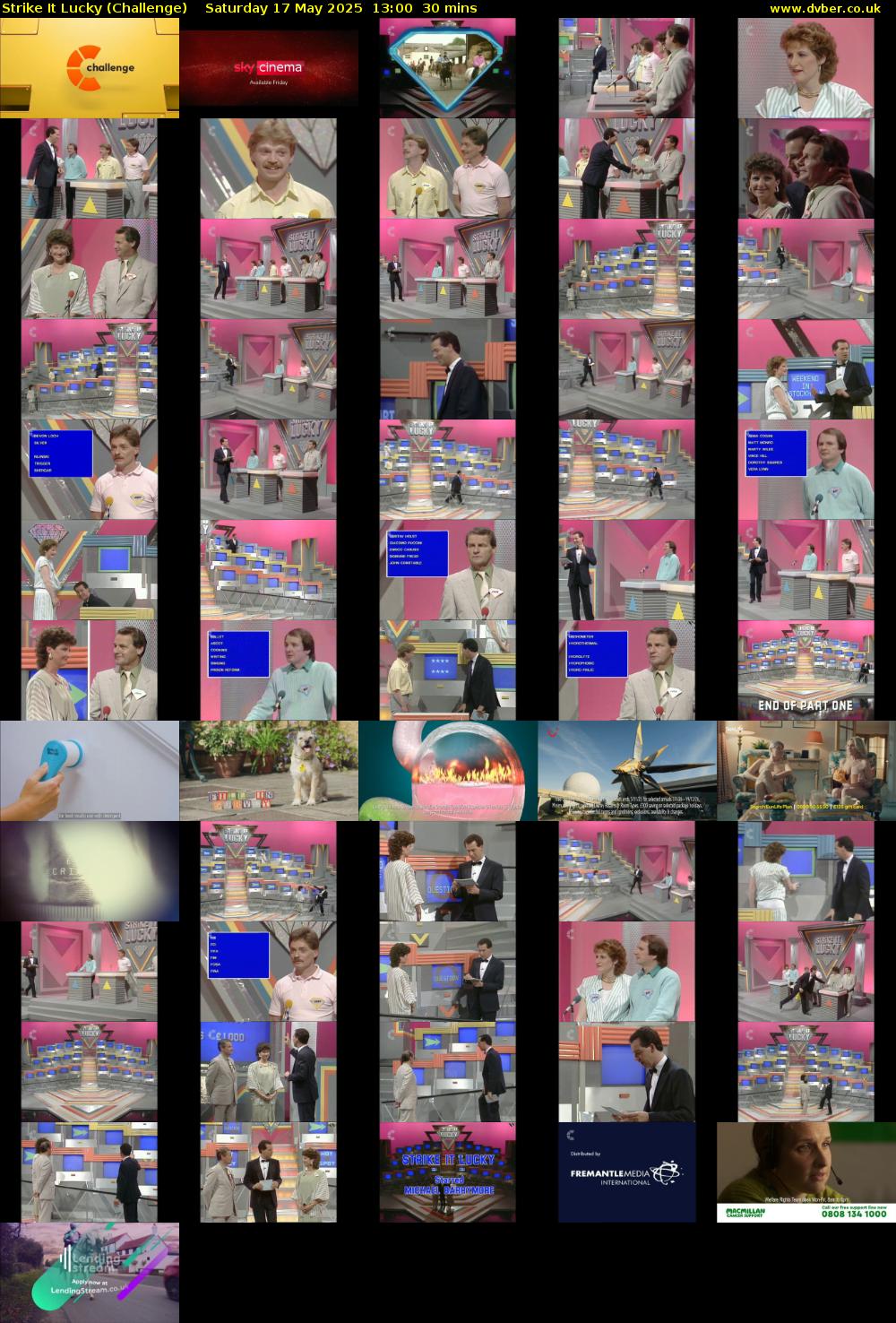 Strike It Lucky (Challenge) Saturday 17 May 2025 13:00 - 13:30