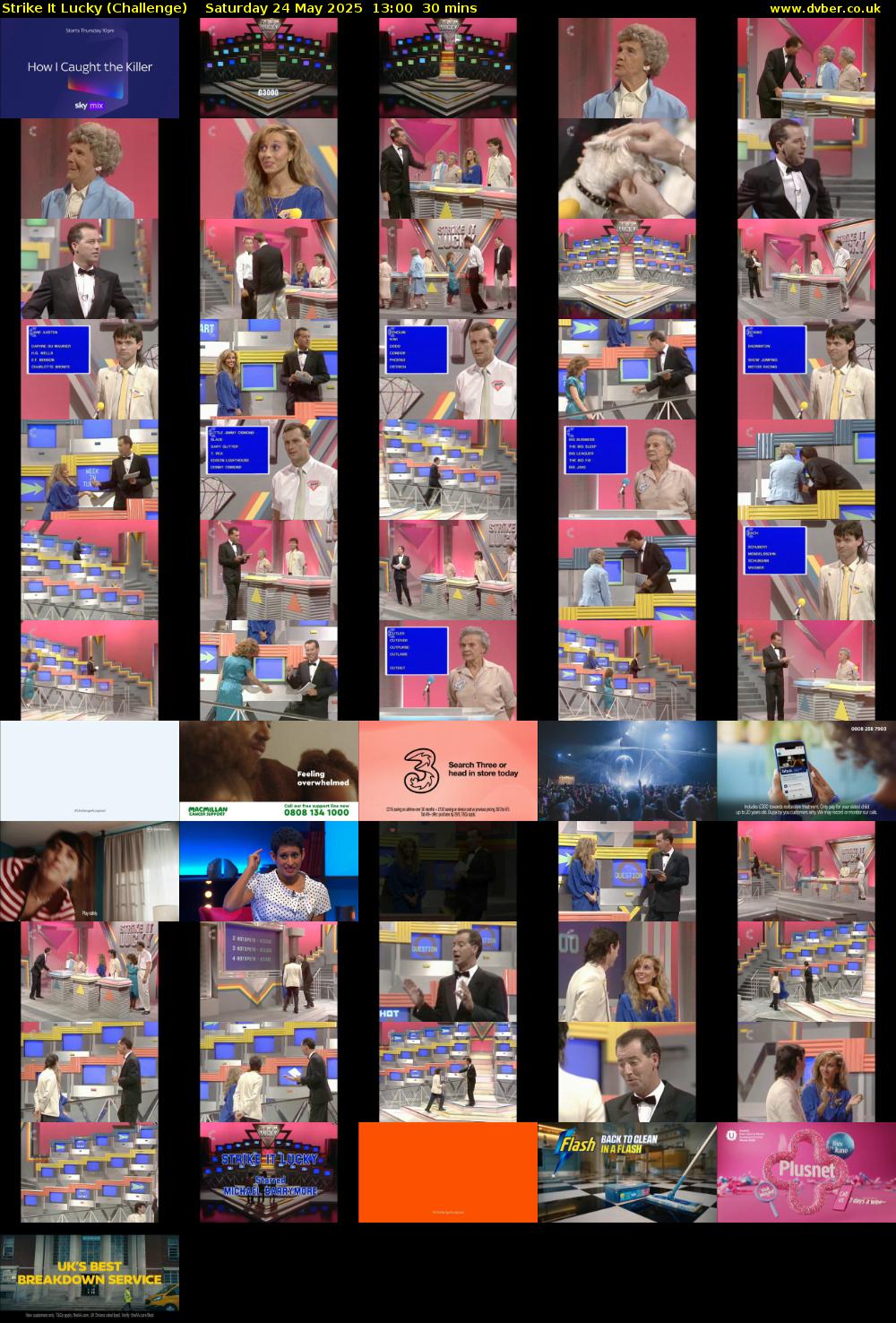 Strike It Lucky (Challenge) Saturday 24 May 2025 13:00 - 13:30