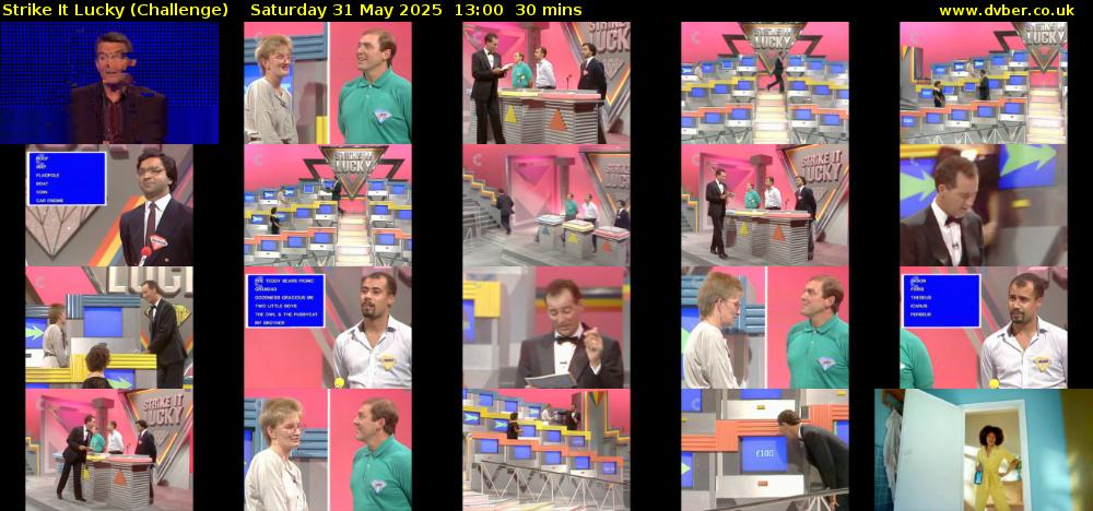 Strike It Lucky (Challenge) Saturday 31 May 2025 13:00 - 13:30