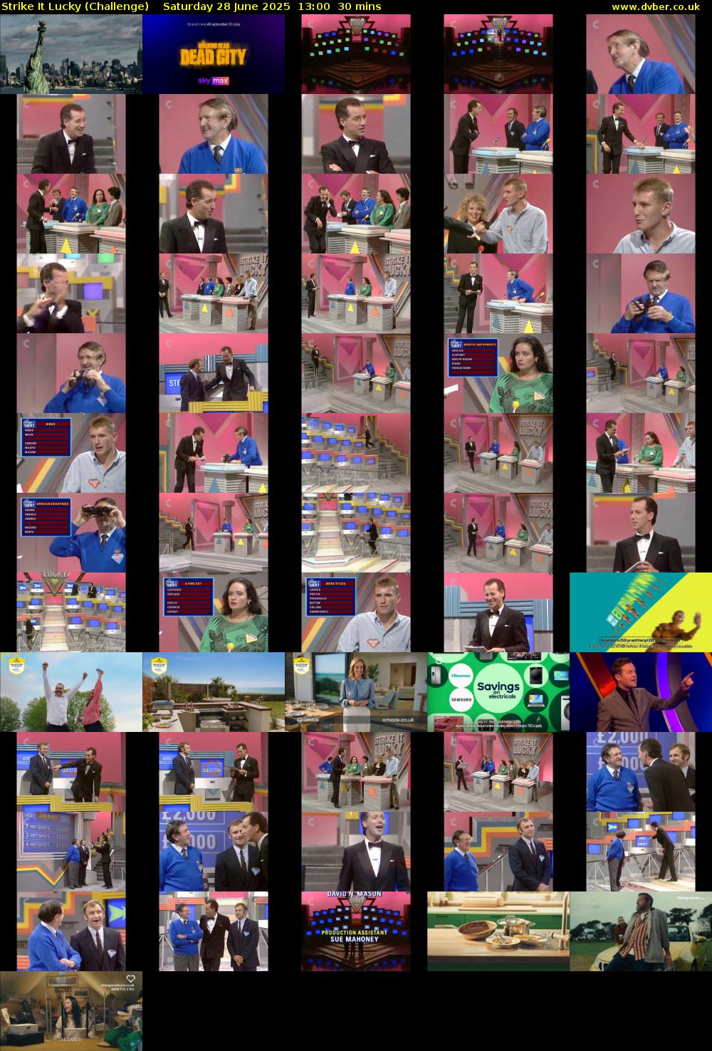 Strike It Lucky (Challenge) Saturday 28 June 2025 13:00 - 13:30