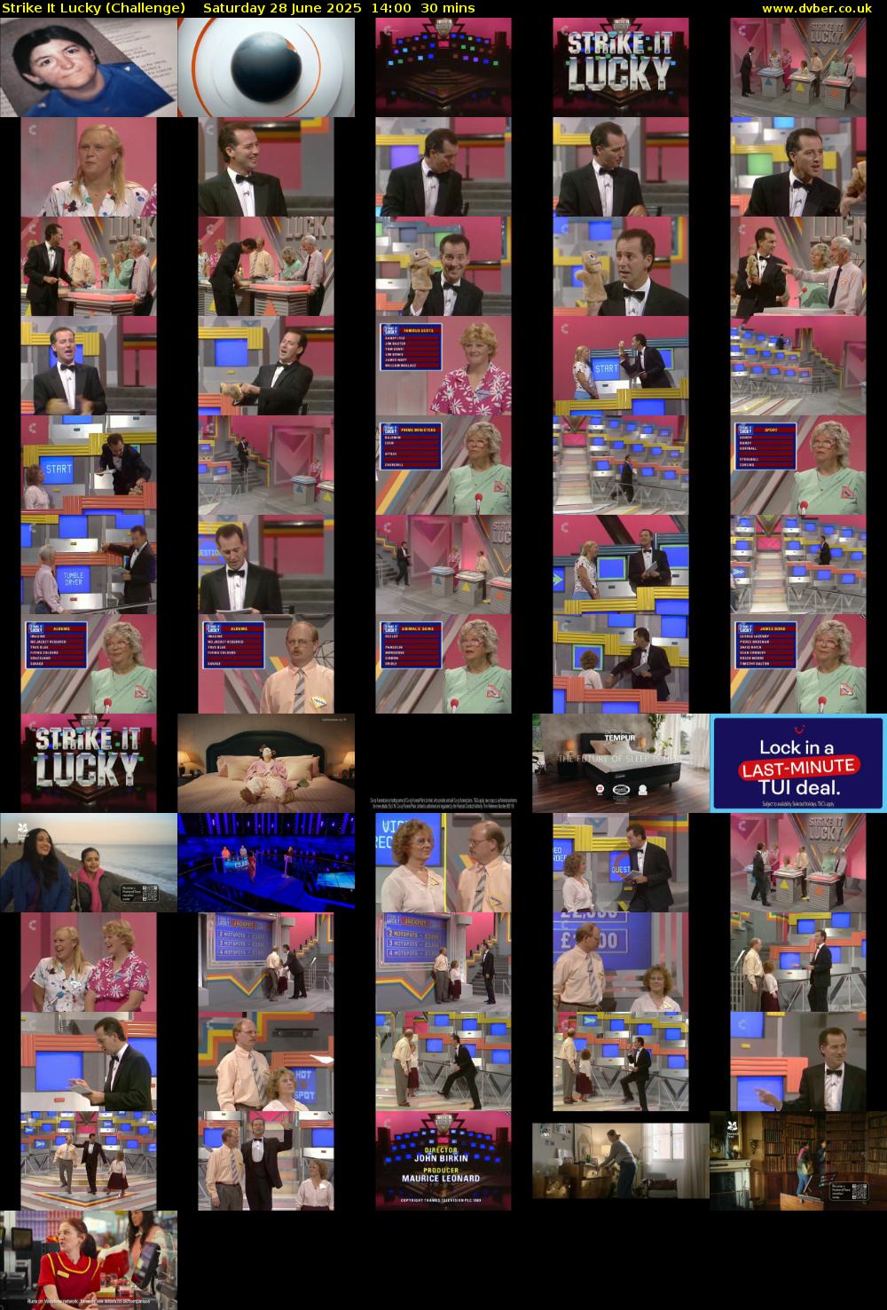 Strike It Lucky (Challenge) Saturday 28 June 2025 14:00 - 14:30