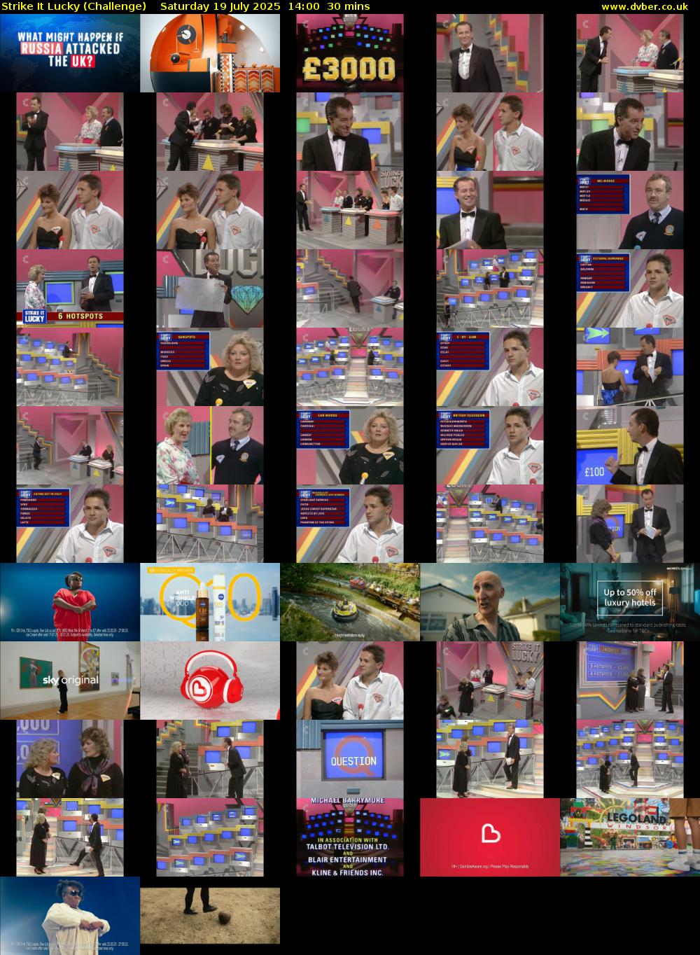 Strike It Lucky (Challenge) Saturday 19 July 2025 14:00 - 14:30