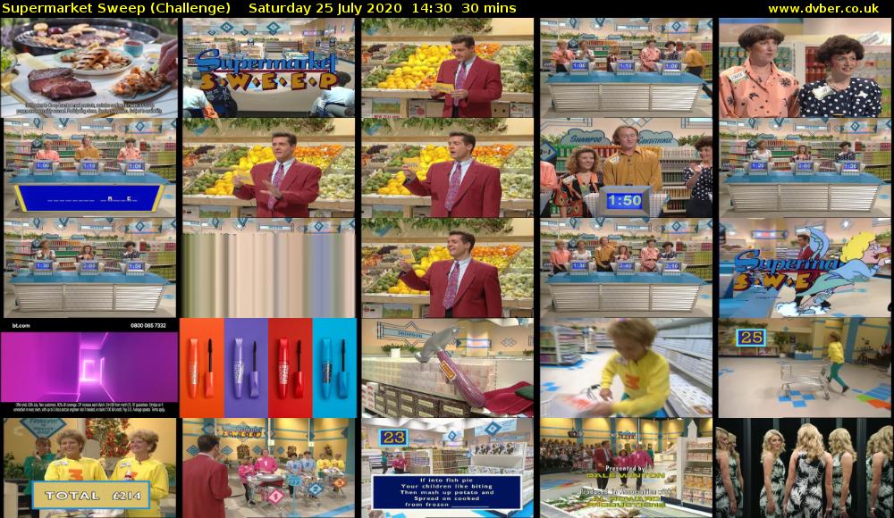 Supermarket Sweep (Challenge) Saturday 25 July 2020 14:30 - 15:00