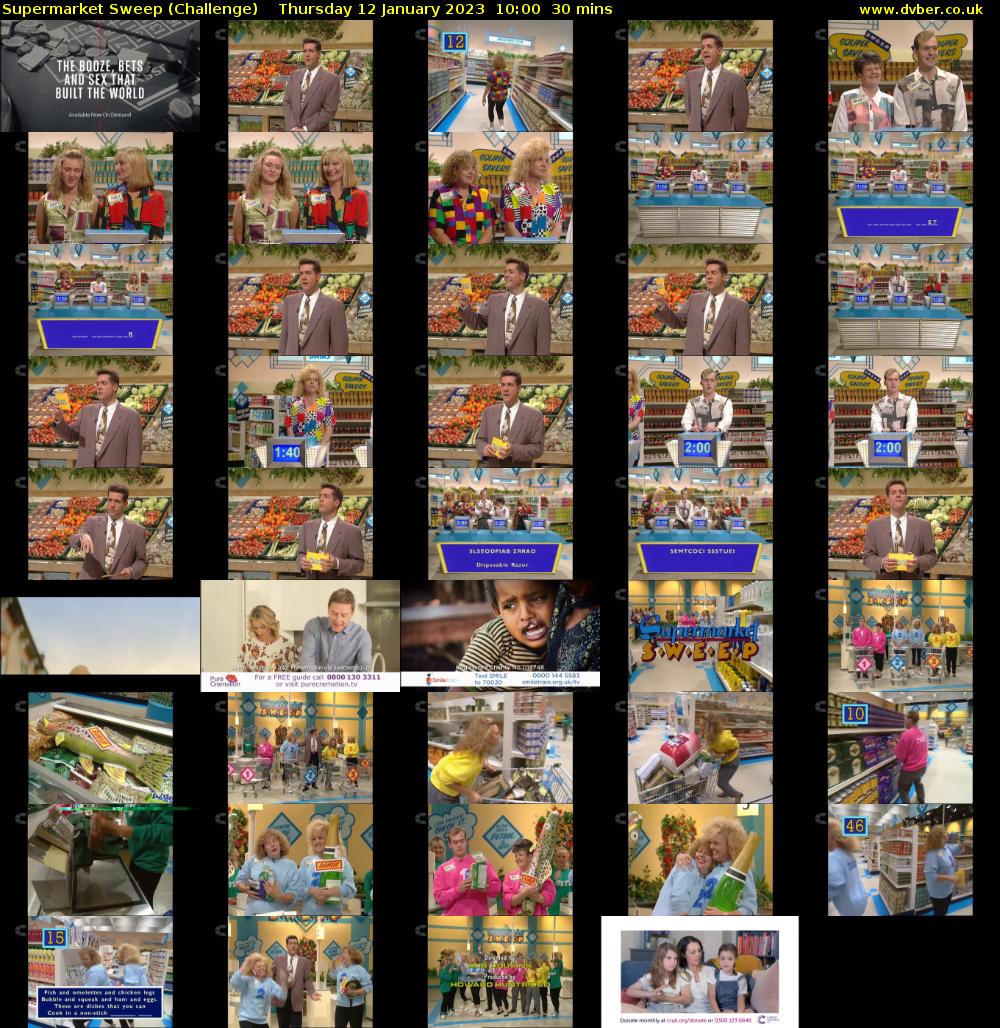 Supermarket Sweep (Challenge) Thursday 12 January 2023 10:00 - 10:30