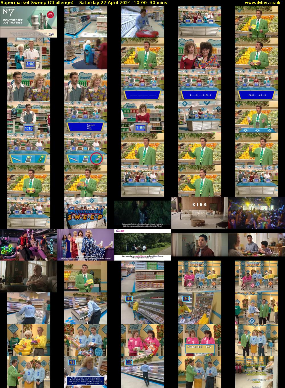 Supermarket Sweep (Challenge) Saturday 27 April 2024 10:00 - 10:30