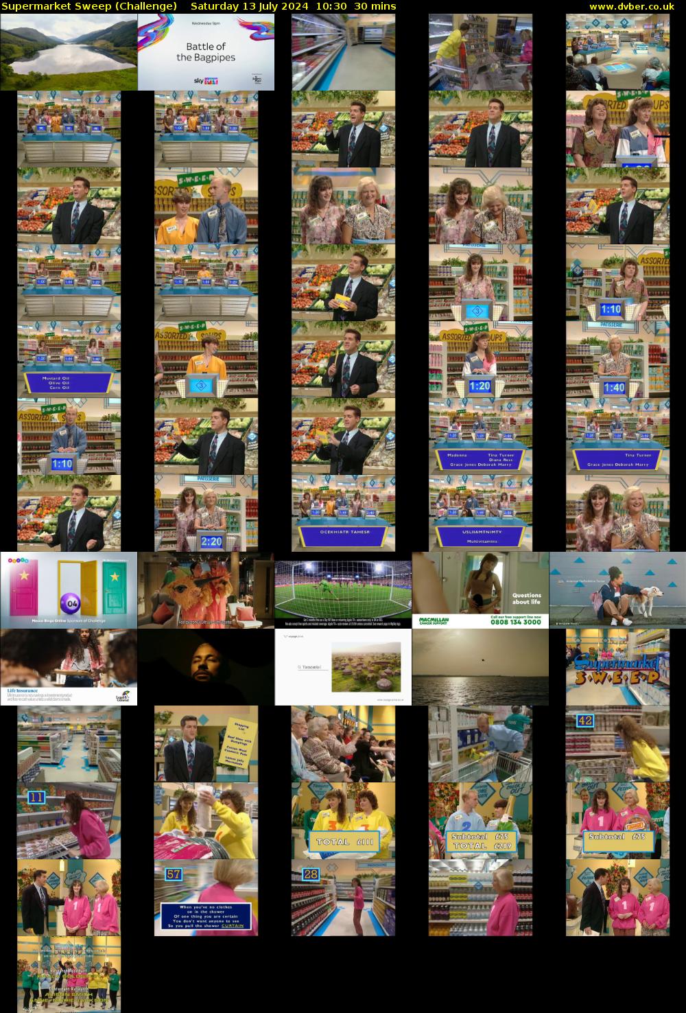 Supermarket Sweep (Challenge) Saturday 13 July 2024 10:30 - 11:00
