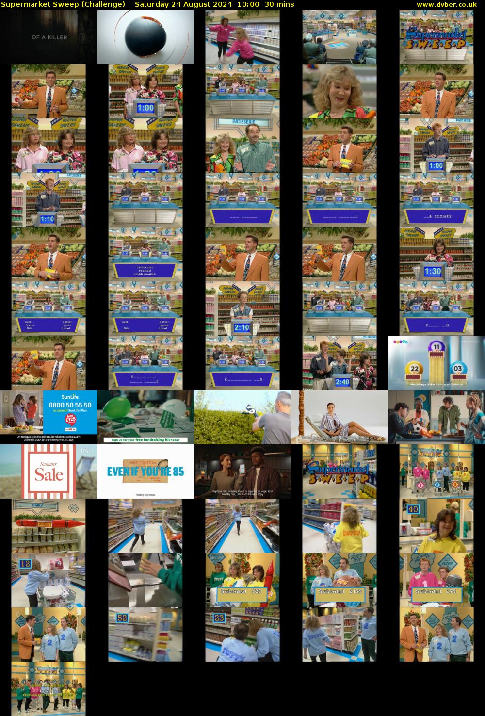 Supermarket Sweep (Challenge) Saturday 24 August 2024 10:00 - 10:30