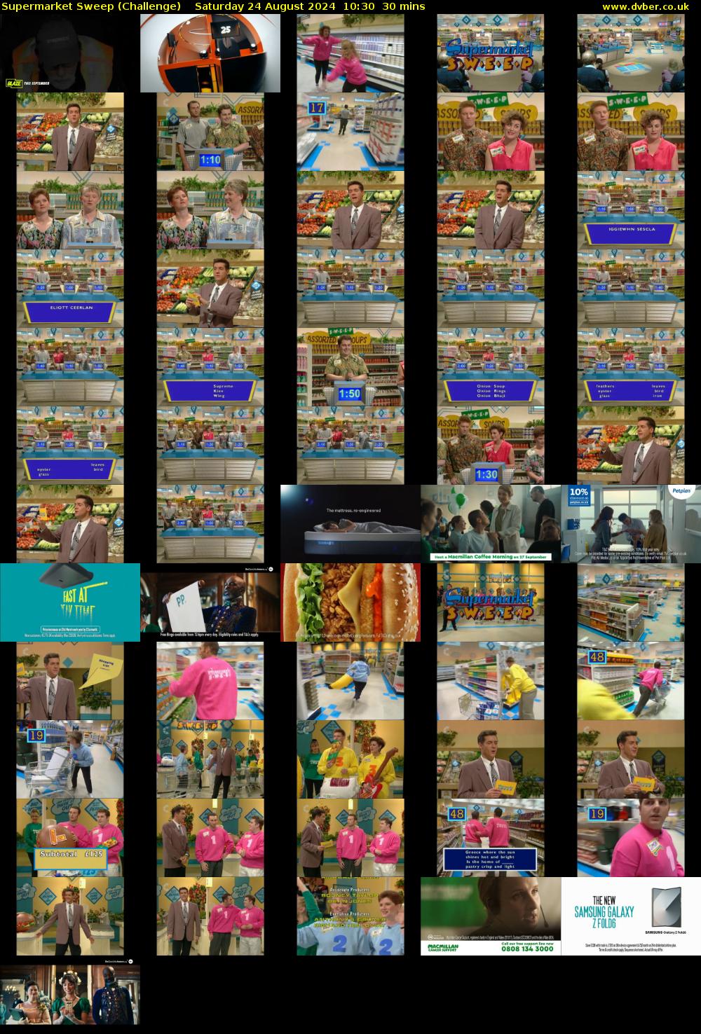 Supermarket Sweep (Challenge) Saturday 24 August 2024 10:30 - 11:00