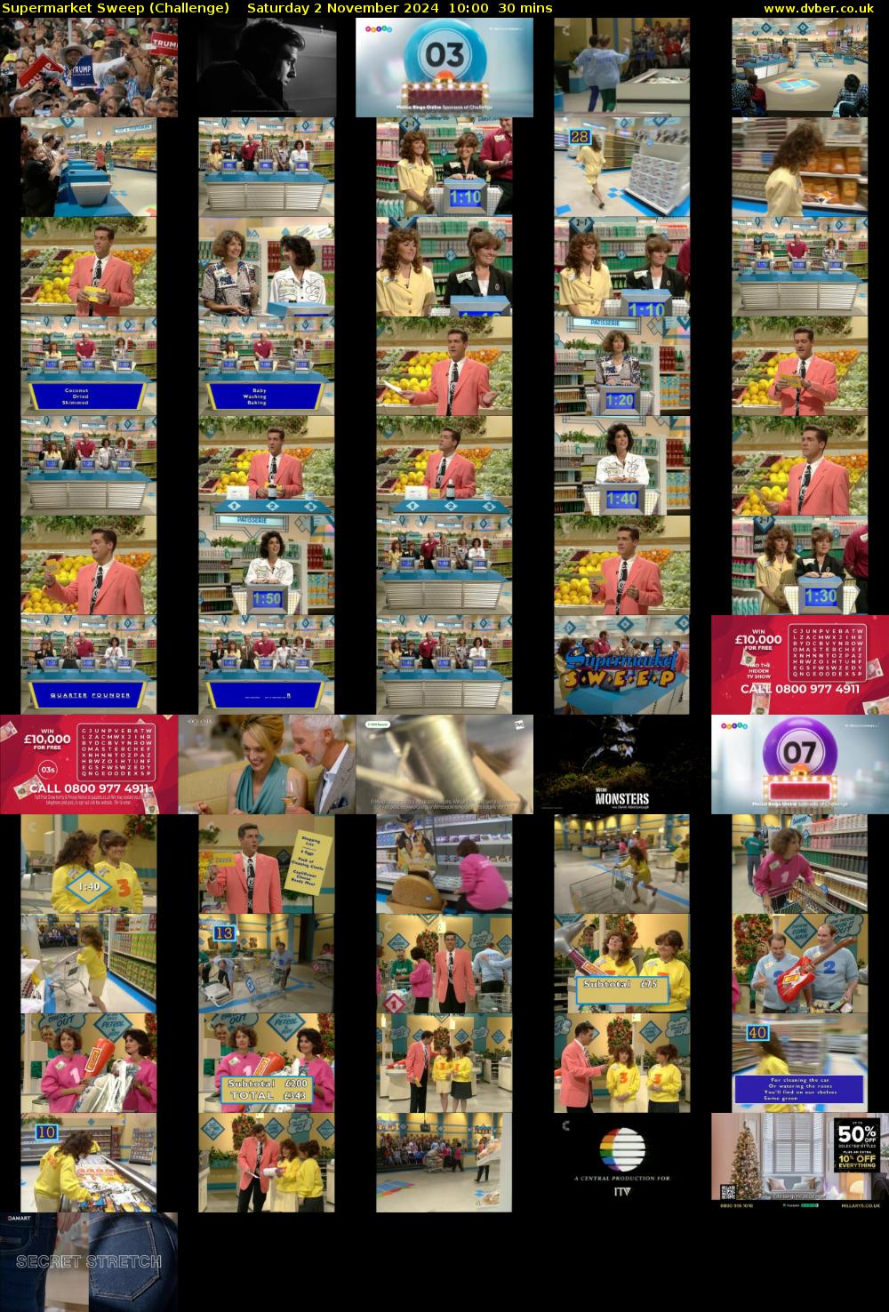 Supermarket Sweep (Challenge) Saturday 2 November 2024 10:00 - 10:30