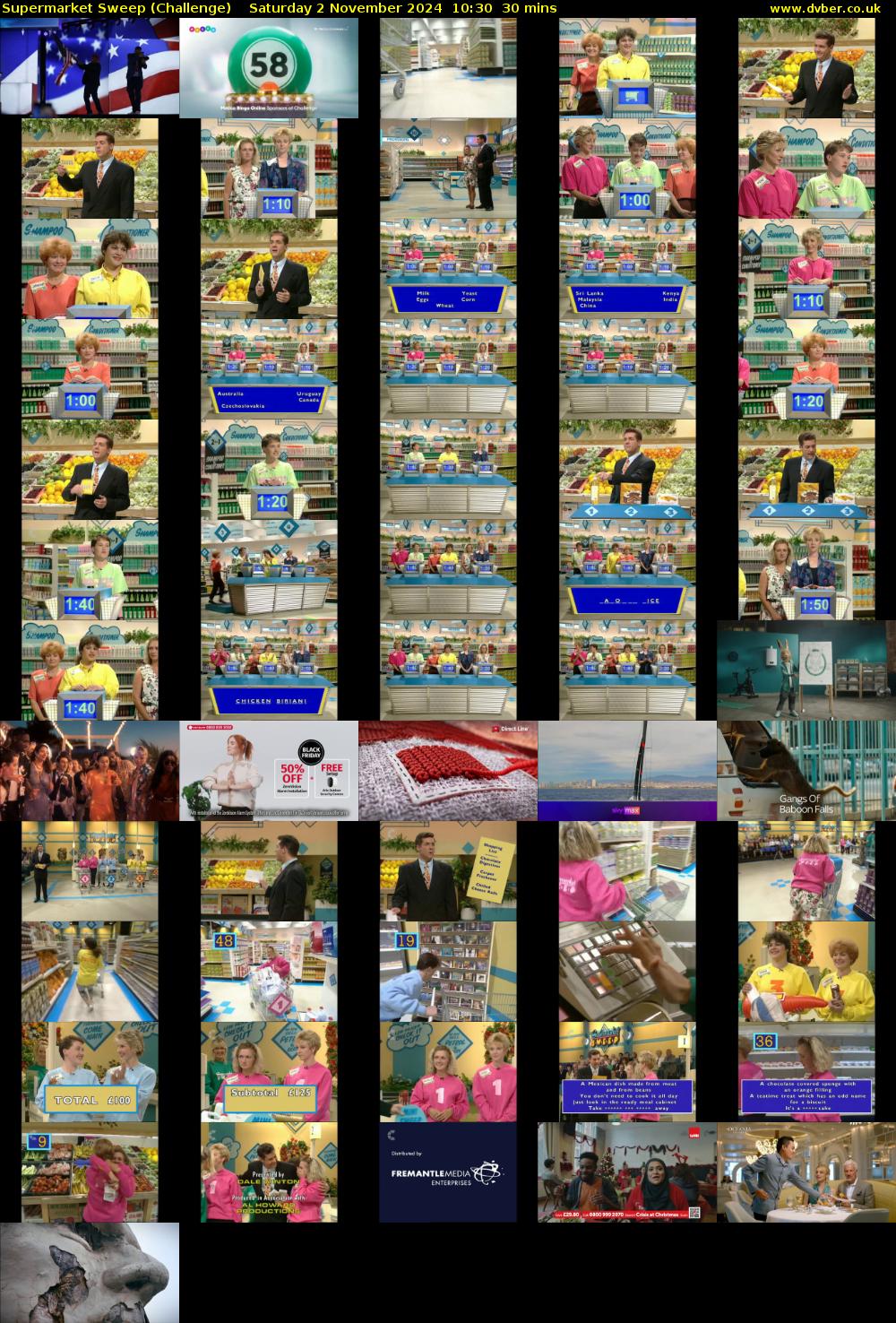 Supermarket Sweep (Challenge) Saturday 2 November 2024 10:30 - 11:00