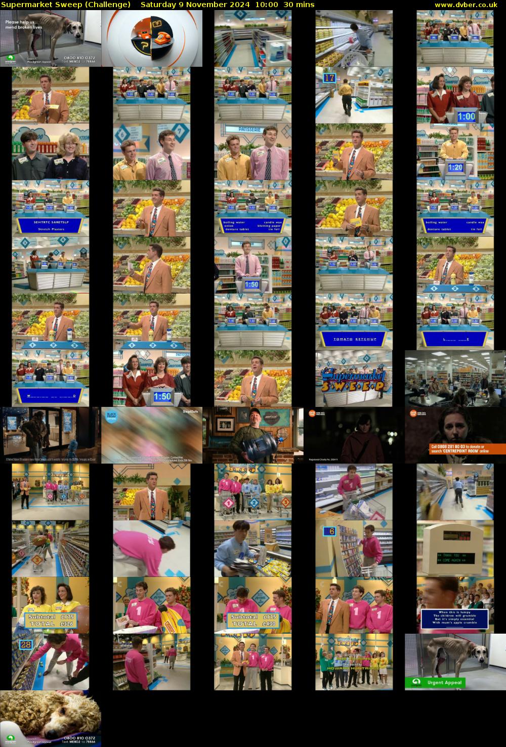 Supermarket Sweep (Challenge) Saturday 9 November 2024 10:00 - 10:30